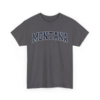 Gray t-shirt with 'MONTANA' text on a white background