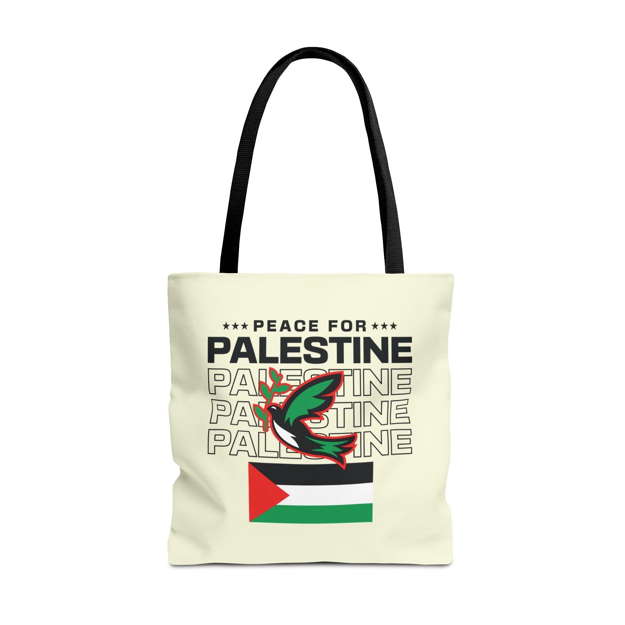 Peace for Palestine Tote Bag - 18’’ × / Black - Bags