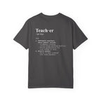 Teacher Definition T-Shirt (V1 - Back Print) - Graphite / S - T-Shirt