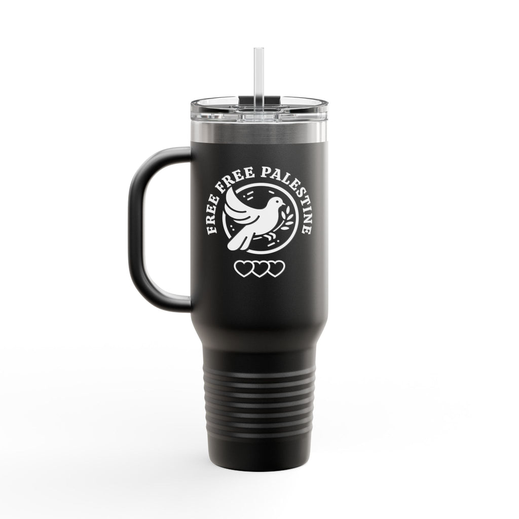 Free Palestine Insulated Travel Mug - 40oz / Black