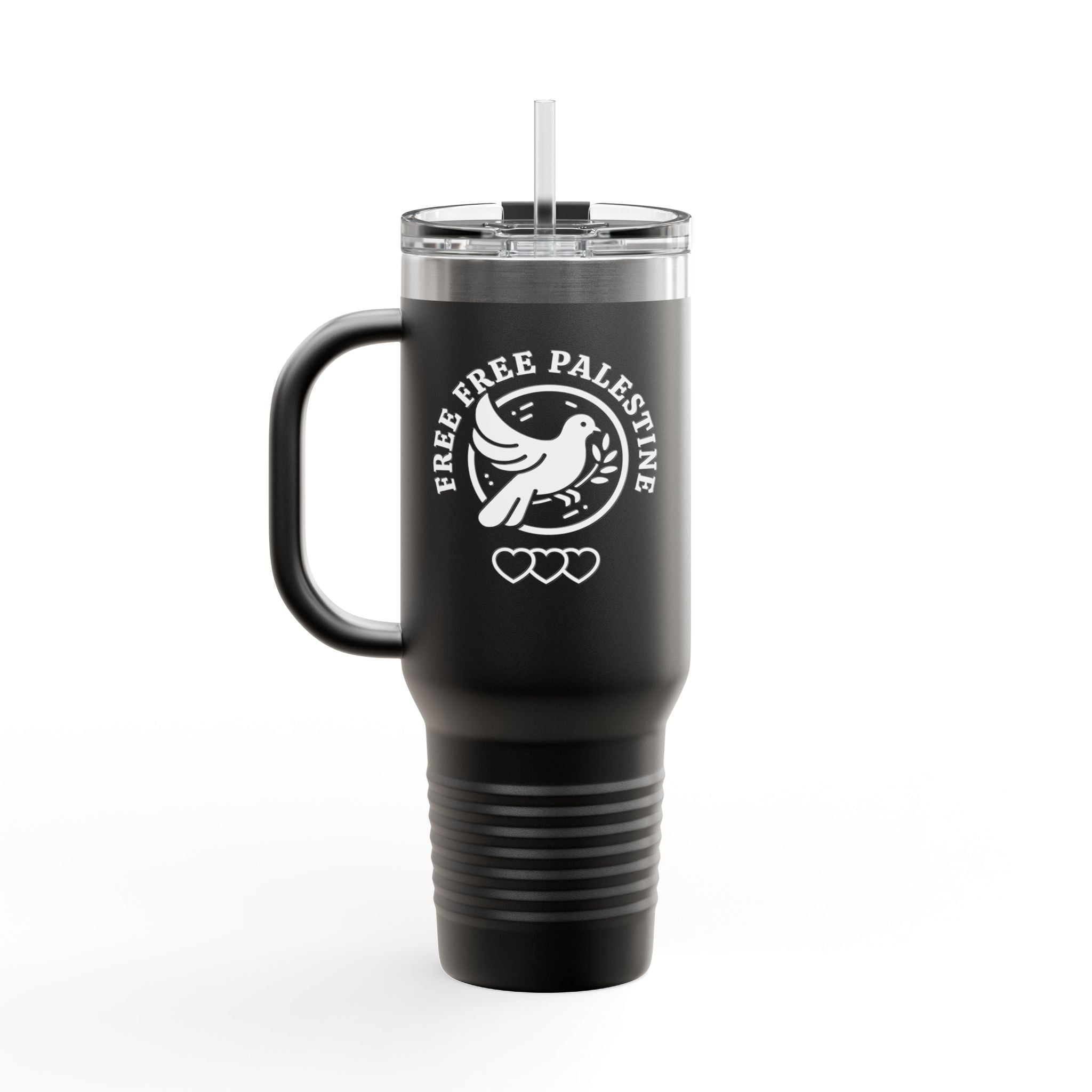 Free Palestine Insulated Travel Mug - 40oz / Black