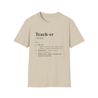 Teacher Definition T-Shirt (V5) - Sand / S - T-Shirt