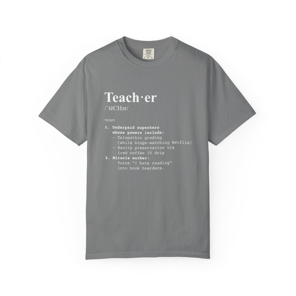 Teacher Definition T-Shirt (V1) - Grey / S - T-Shirt