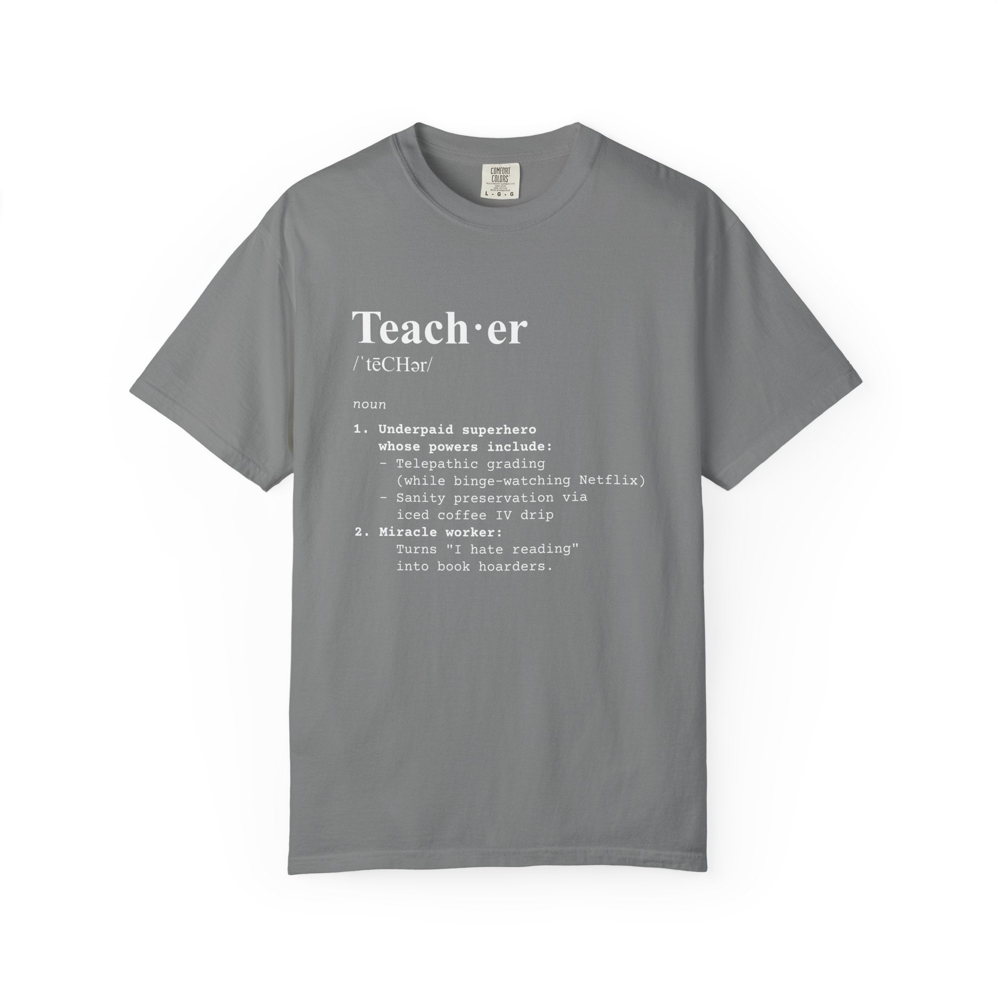 Teacher Definition T-Shirt (V1) - Grey / S - T-Shirt