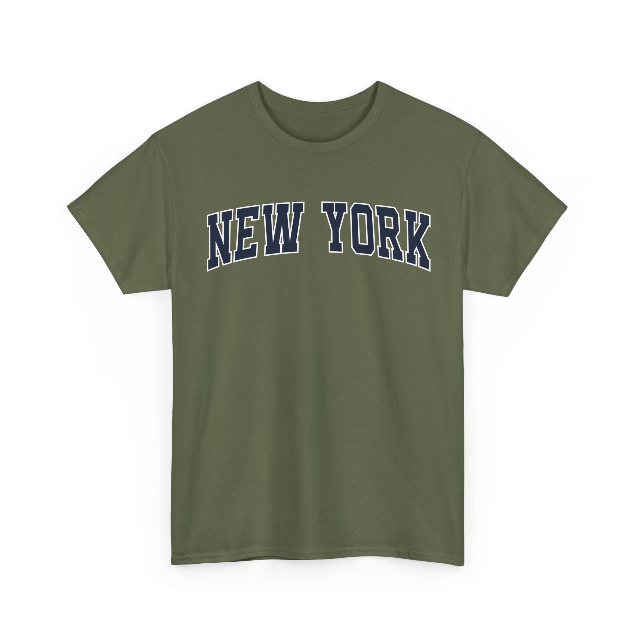 New York Vintage Varsity Unisex T-shirt - Military Green / S - T-Shirt