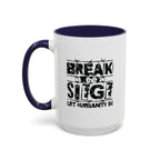 Break the Siege Accent Coffee Mug - 15oz / Navy