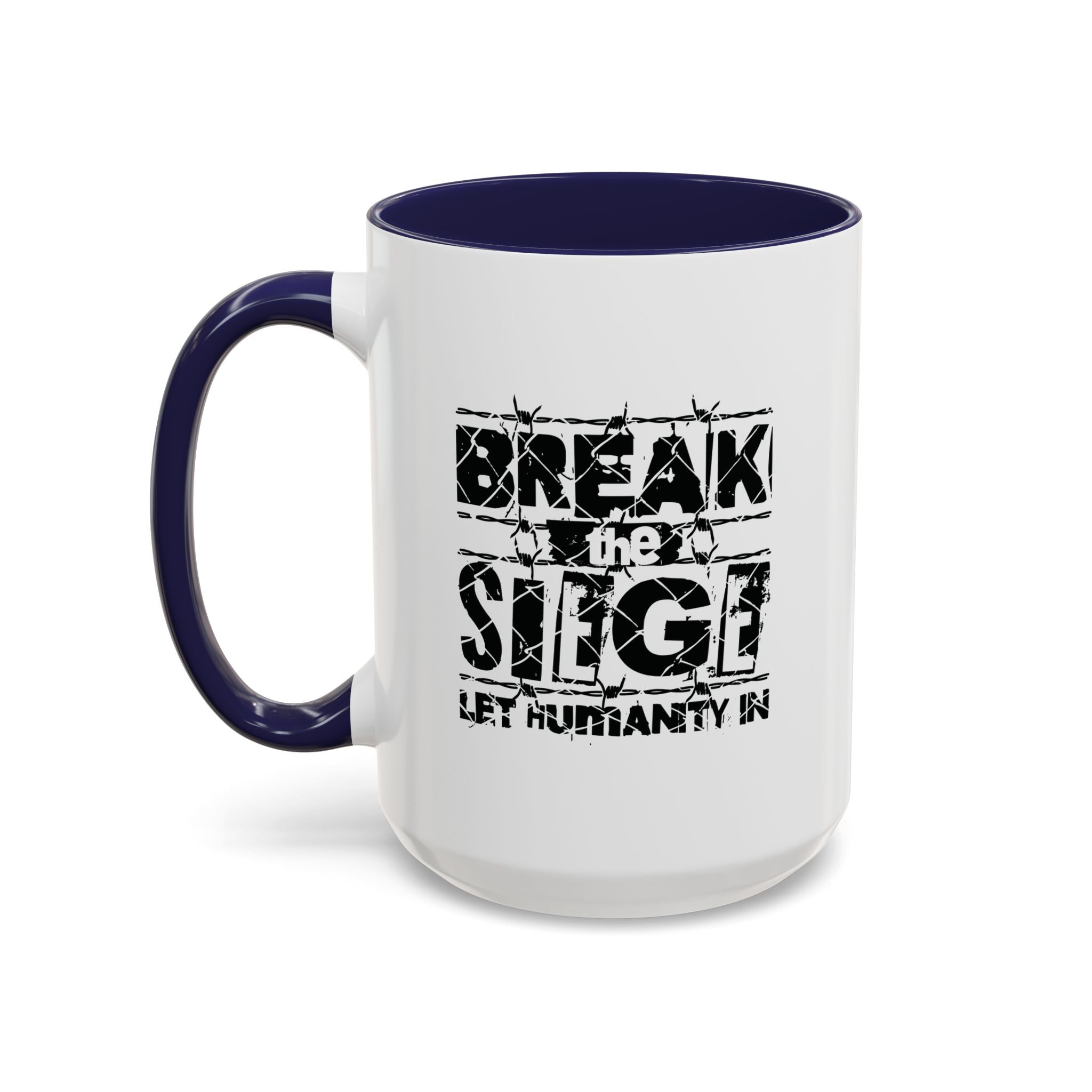 Break the Siege Accent Coffee Mug - 15oz / Navy