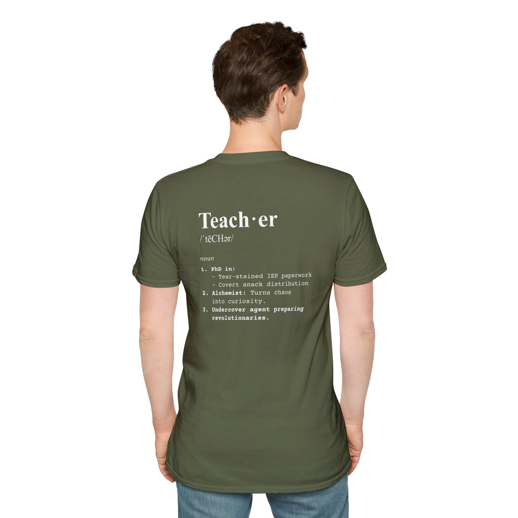 Teacher Definition T-Shirt (V5 - Back Print) - T-Shirt