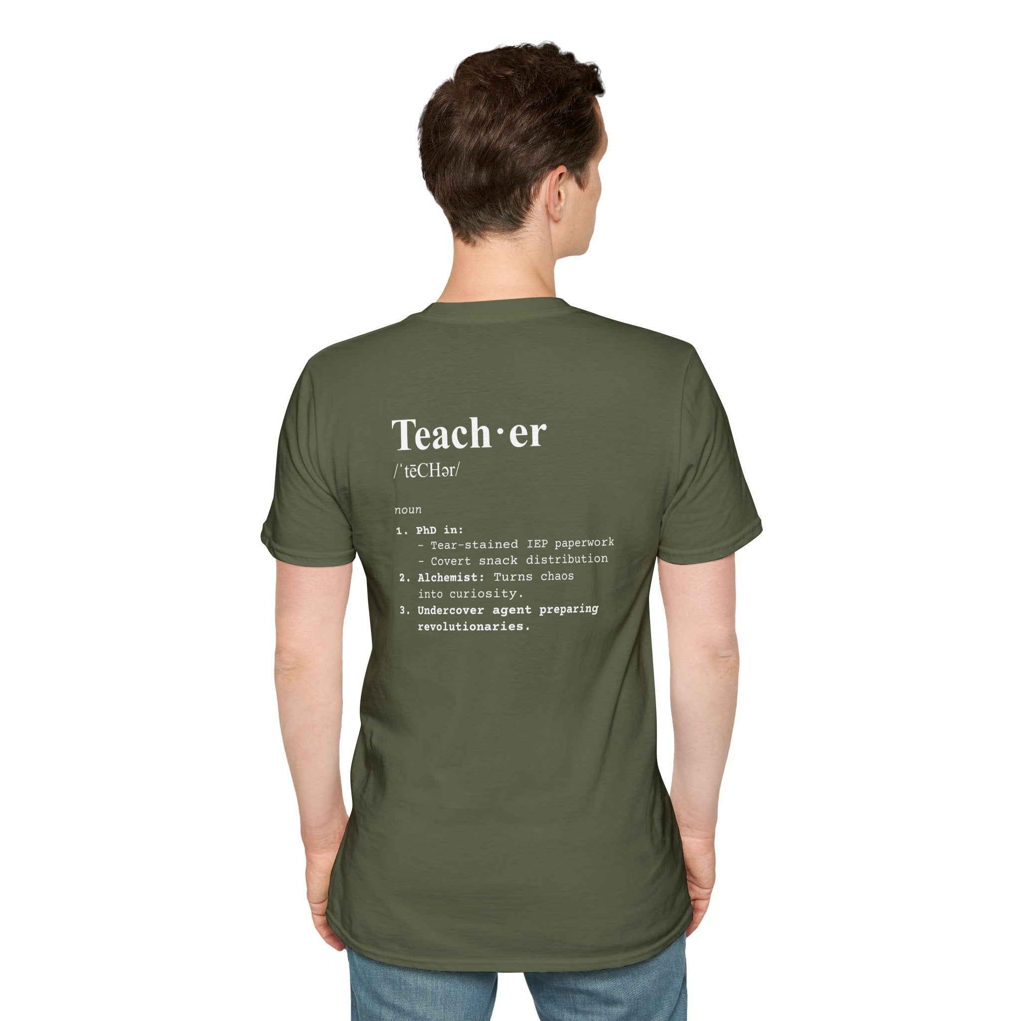 Teacher Definition T-Shirt (V5 - Back Print) - T-Shirt