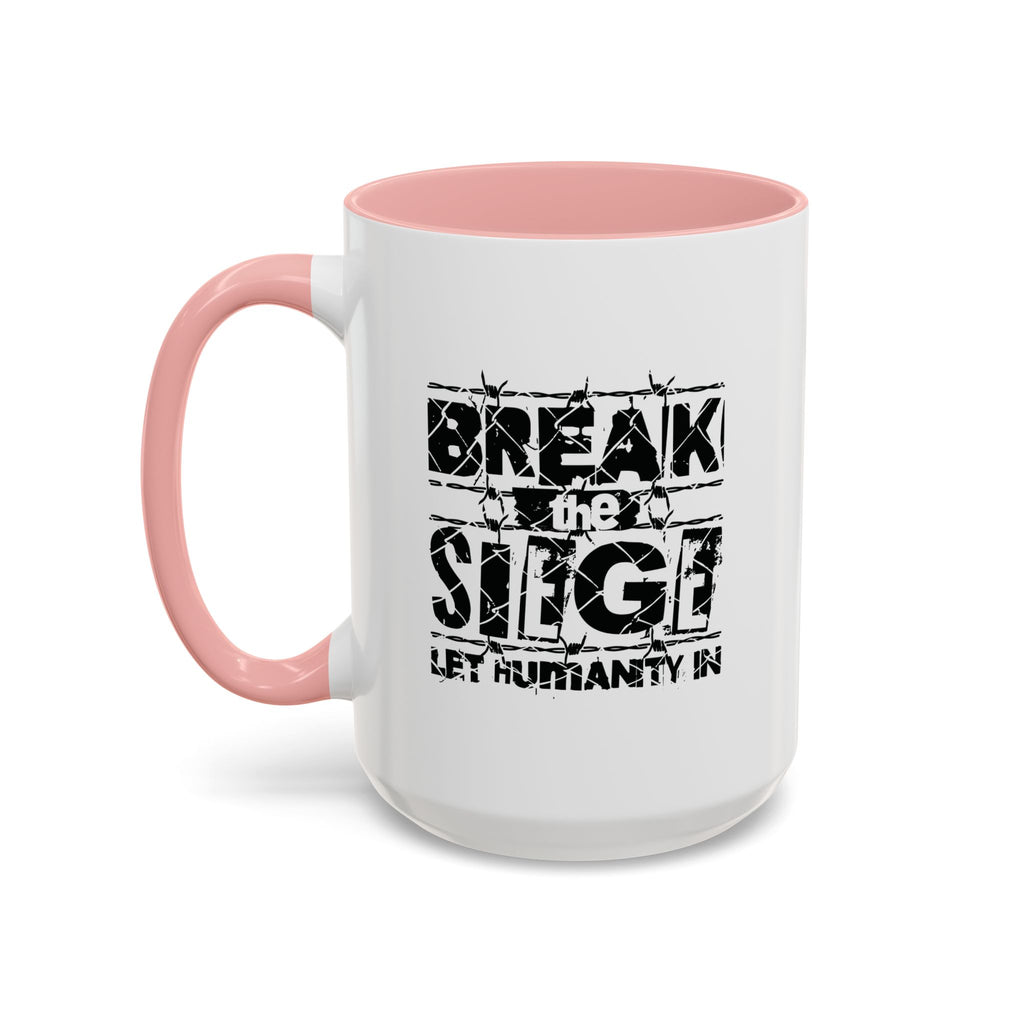 Break the Siege Accent Coffee Mug - 15oz / Pink