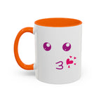 Cute Kiss Smiley Face Mug | XOXO Coffee Cup - 11oz / Orange
