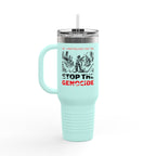 Stop the Genocide Insulated Travel Mug - 40oz / Teal