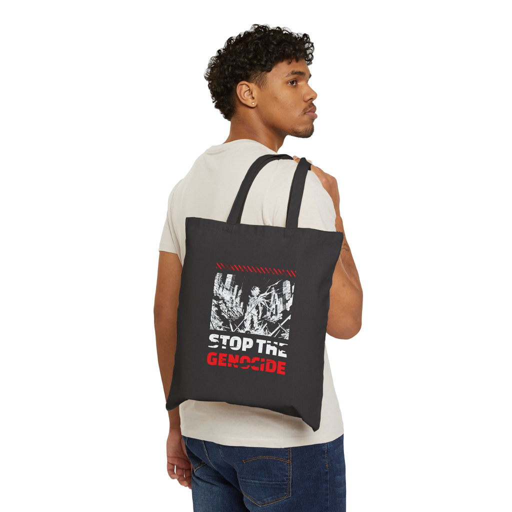 Stop the Genocide Cotton Canvas Tote Bag - Bags