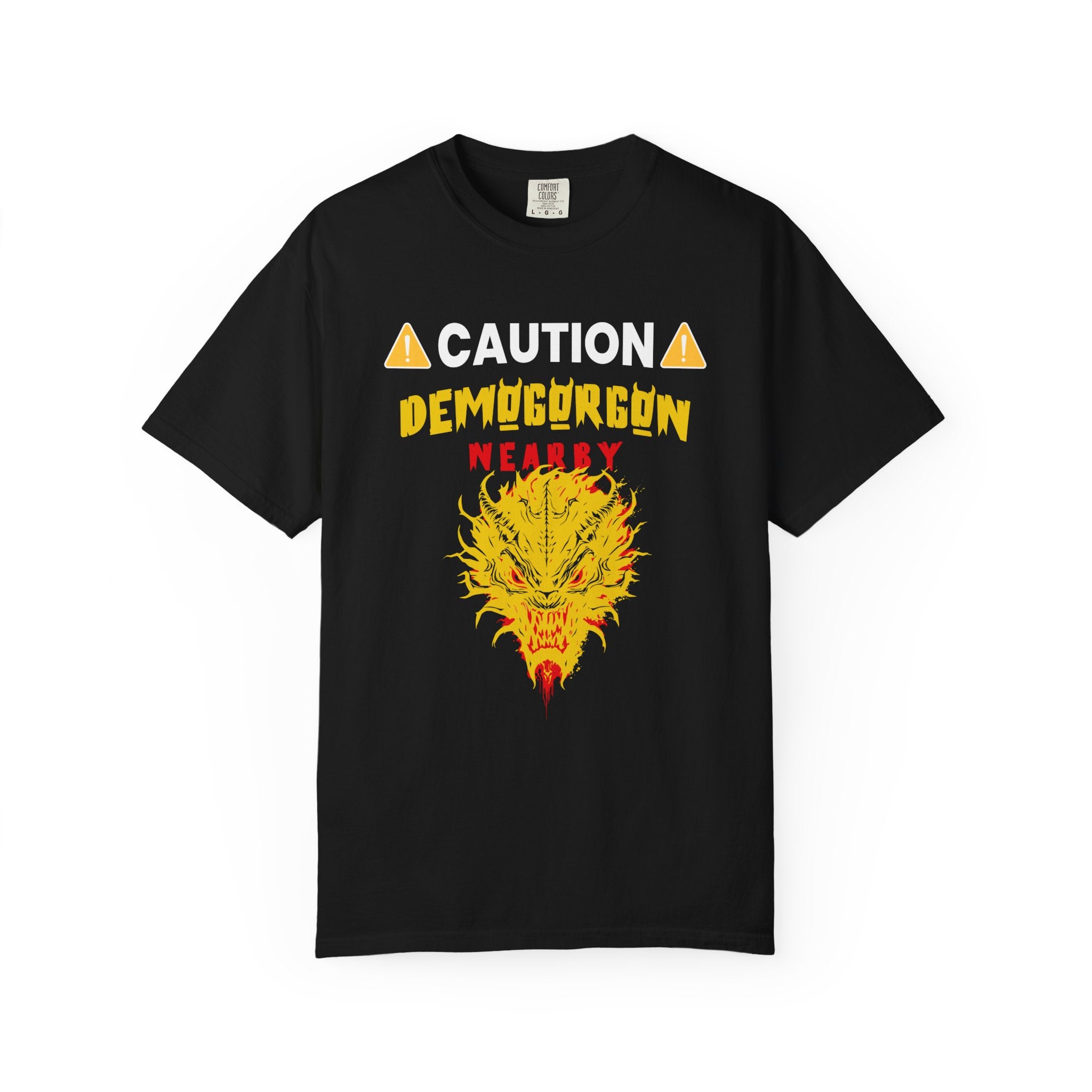 ⚠️ Caution: Demogorgon Nearby T-Shirt - Black / S - T-Shirt