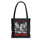 Stop the Genocide Tote Bag - 13’’ × / Black - Bags