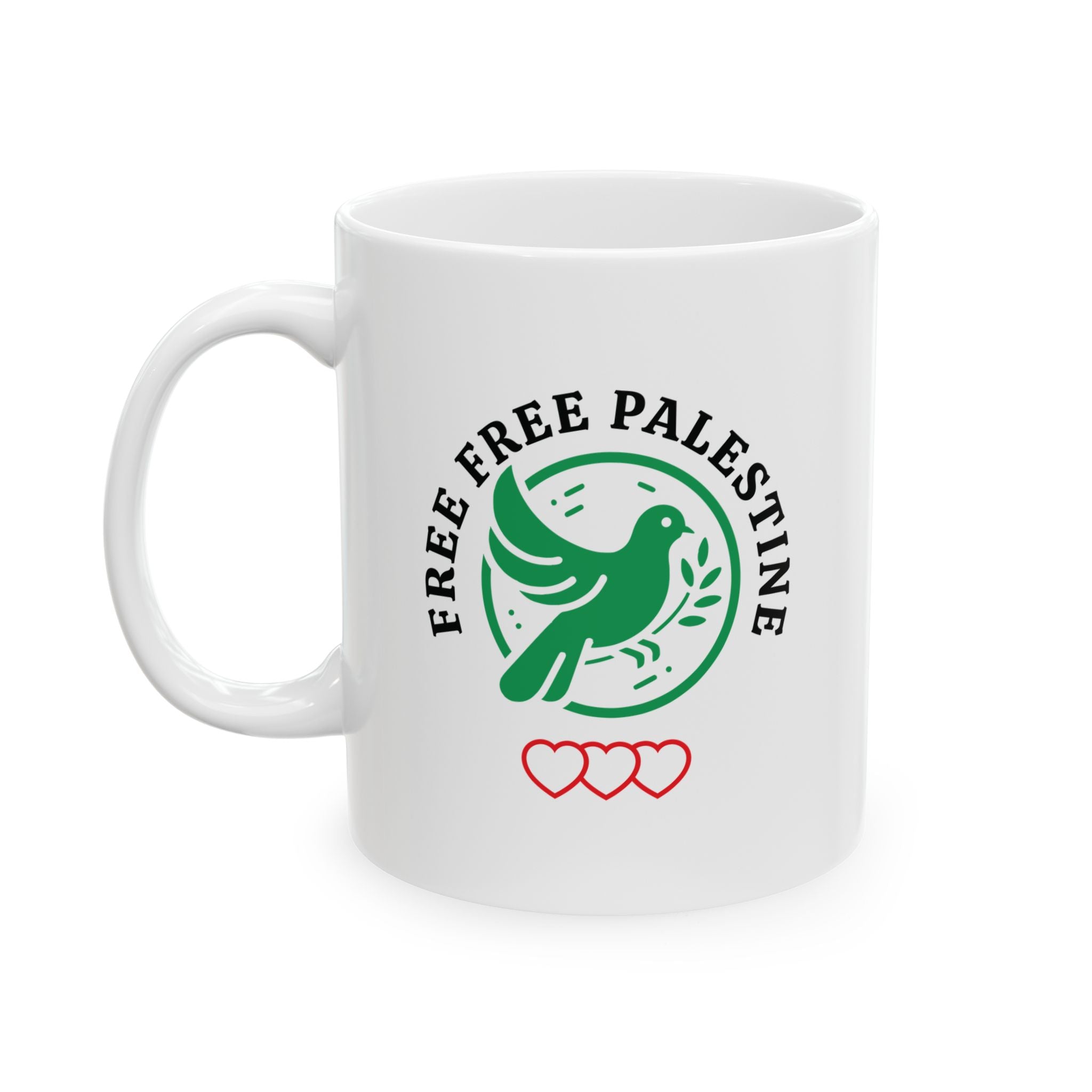 Free Palestine Ceramic Mug - 11oz