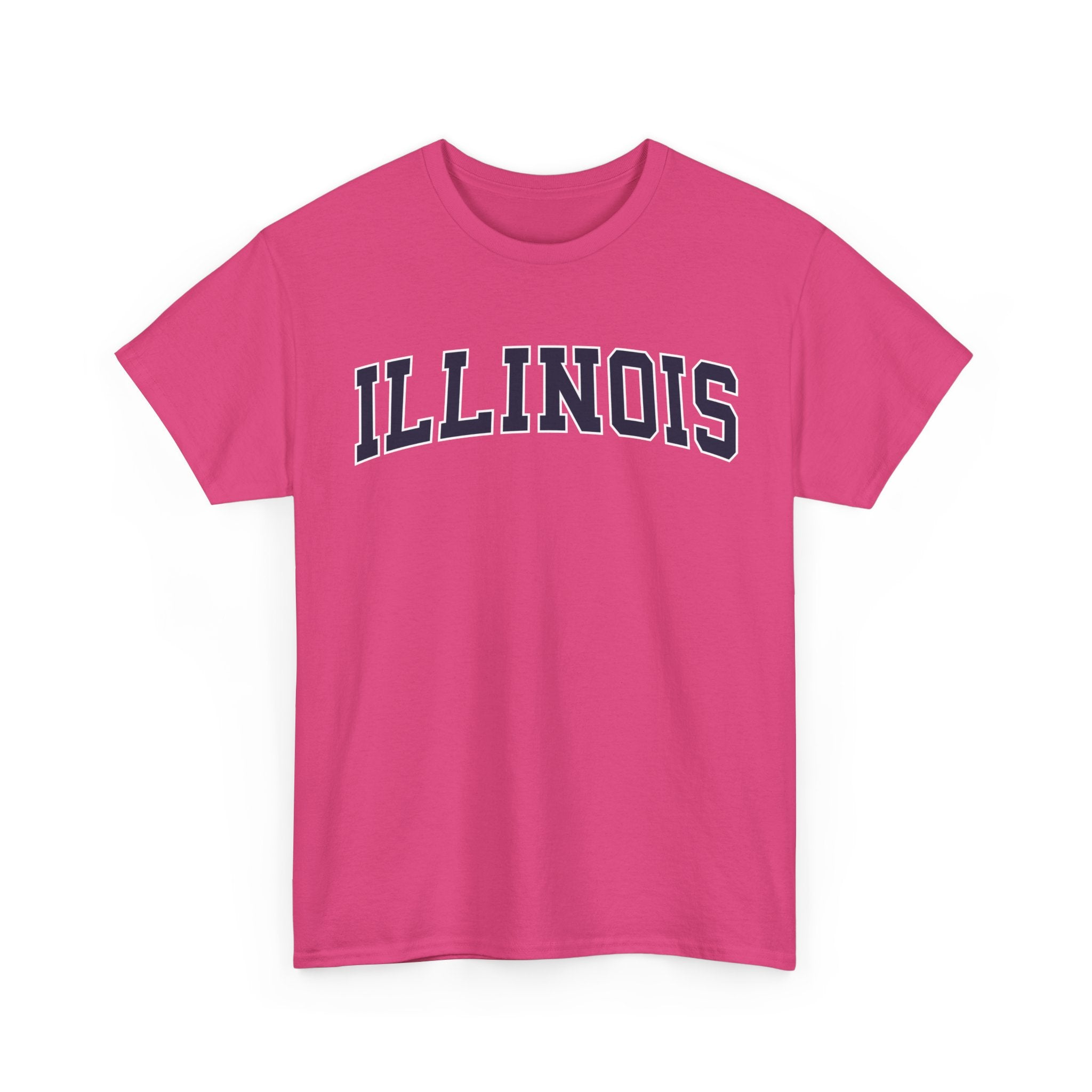 Illinois Vintage Varsity Unisex T-shirt - Heliconia / S - T-Shirt