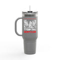 Stop the Genocide Insulated Travel Mug - 40oz / Dark Gray