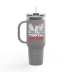 Stop the Genocide Insulated Travel Mug - 40oz / Dark Gray