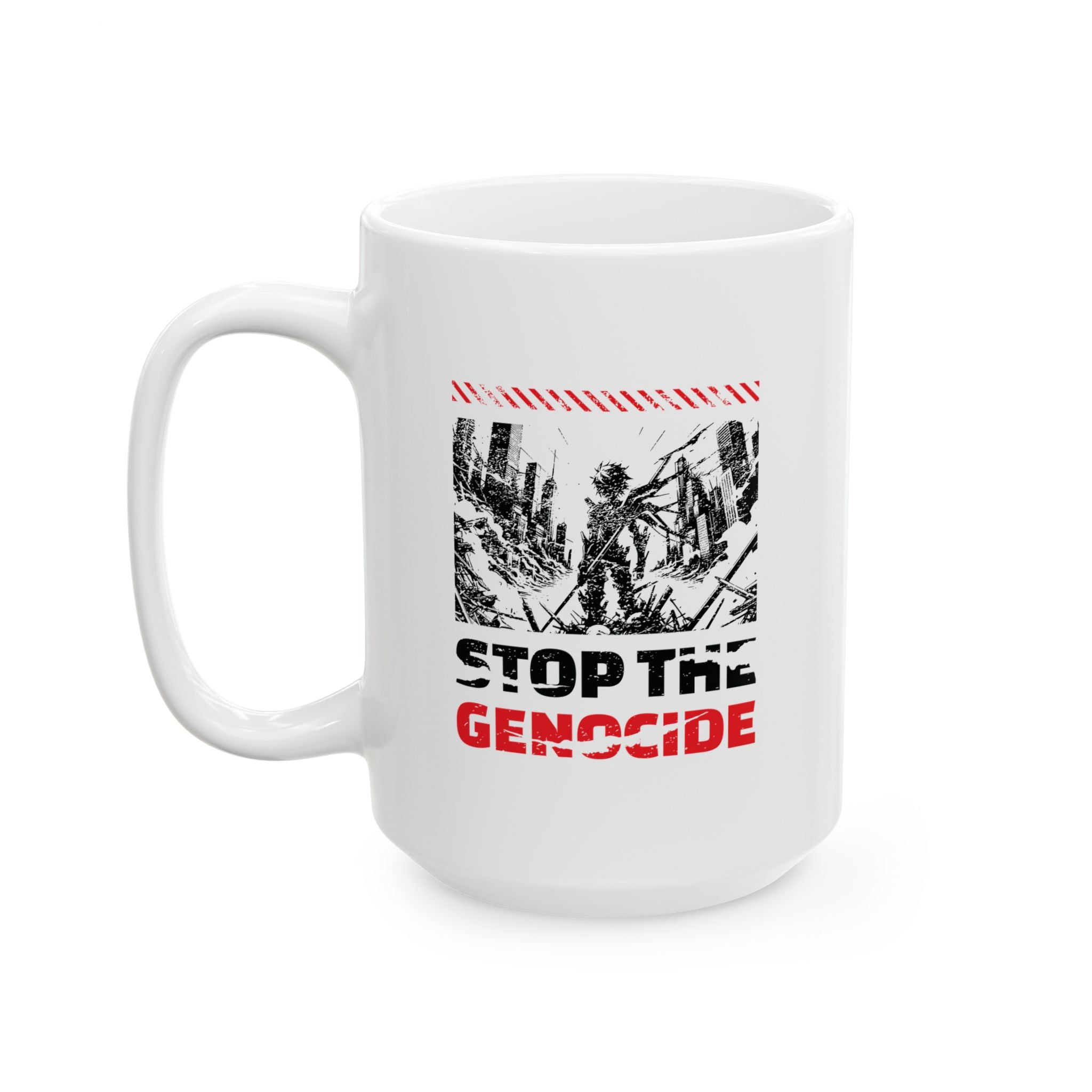 Stop the Genocide Ceramic Mug - 15oz