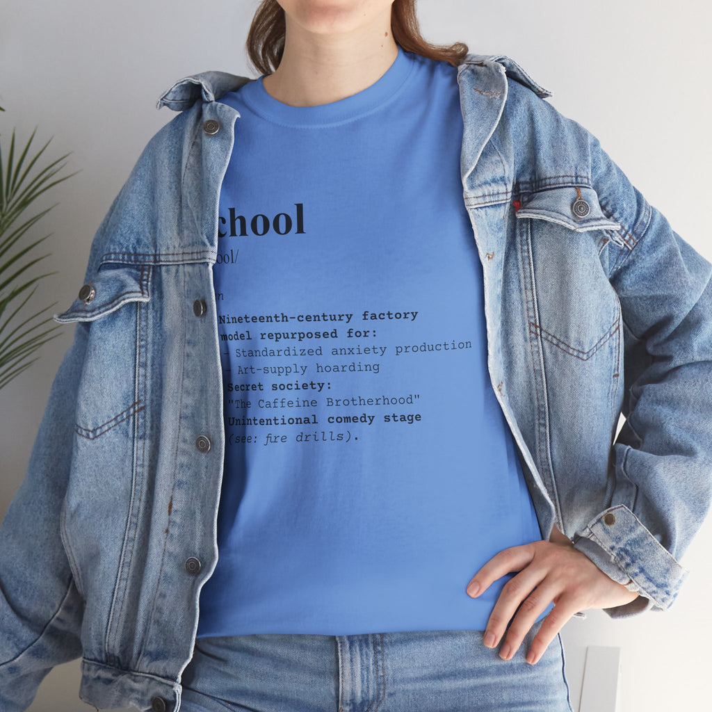 School Definition Unisex Tee Perfect for Students Teachers Casual Wear Back to School Birthday Gifts Graduation