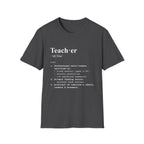 Teacher Definition T-Shirt (V2) - Dark Heather / S - T-Shirt