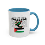 Peace for Palestine Accent Coffee Mug
