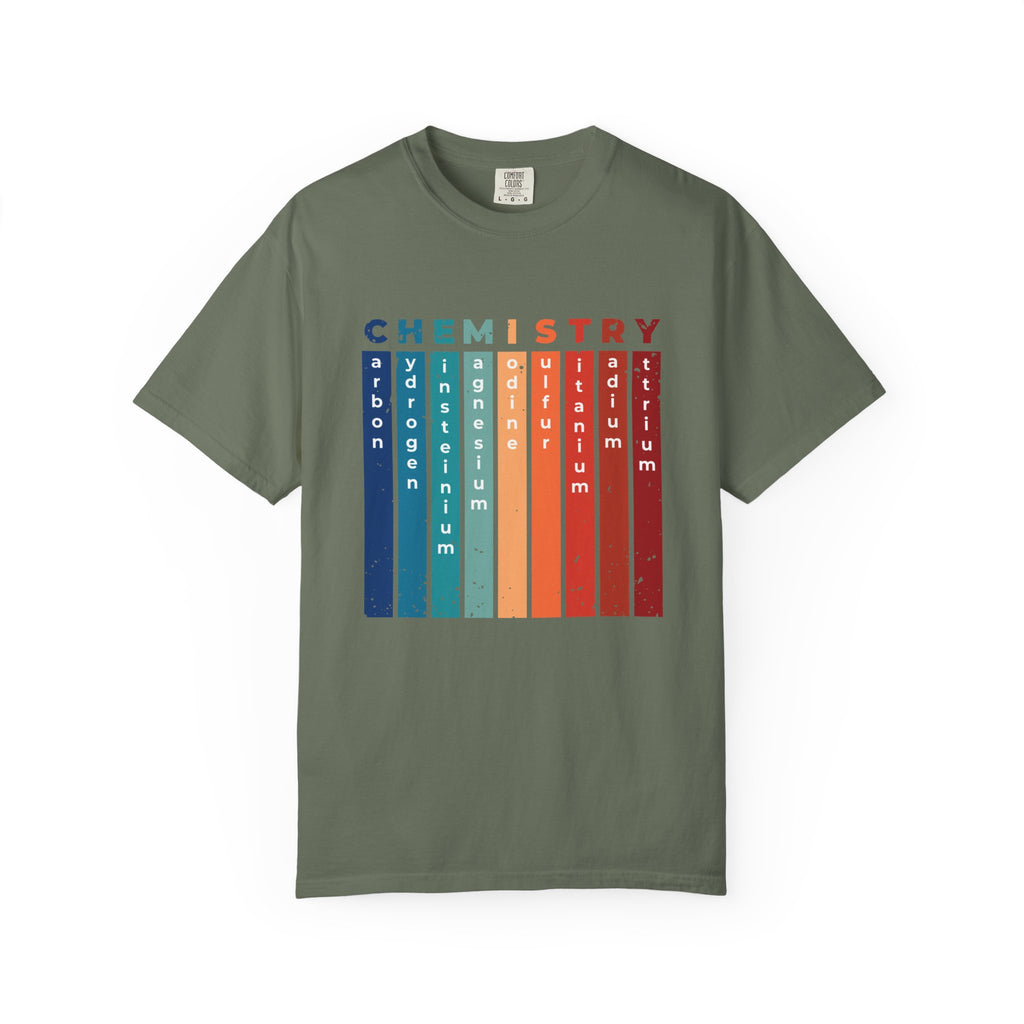 Vintage Chemistry T-Shirt | Retro Science Lover Tee - Moss / S