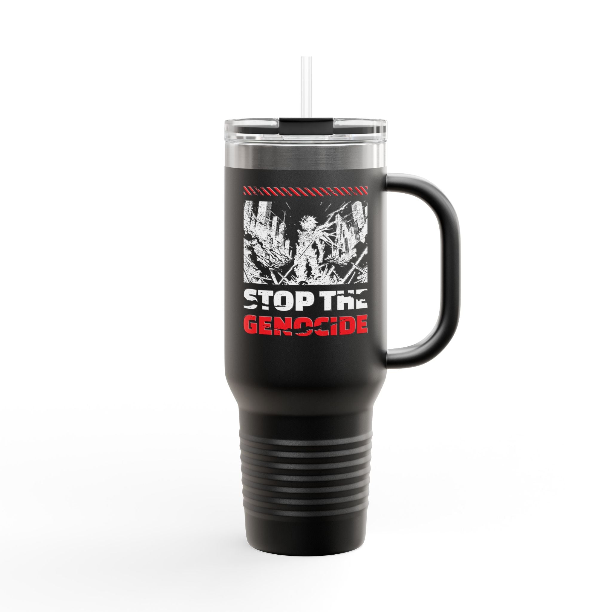 Stop the Genocide Insulated Travel Mug
