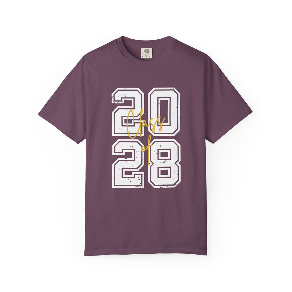 Graduation Unisex T-Shirt 2028 Customizable College Tee High School Graduation Gift Trendy Casual Wear - Berry / S