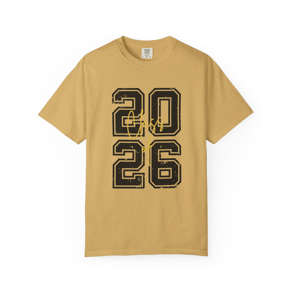 Class of 2026 T-Shirt — Graduation Senior Year Tee - Mustard / S - T-Shirt