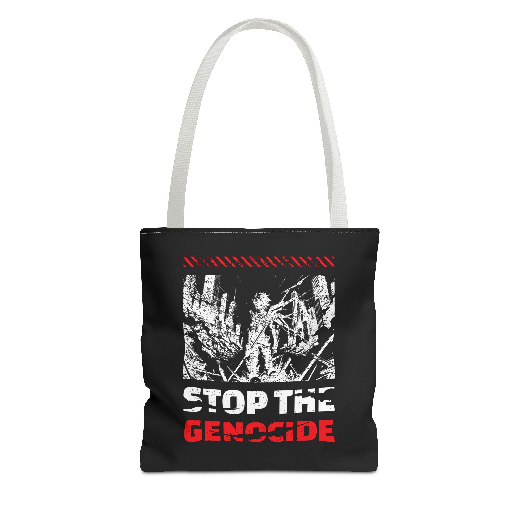 Stop the Genocide Tote Bag - 13’’ × / White - Bags