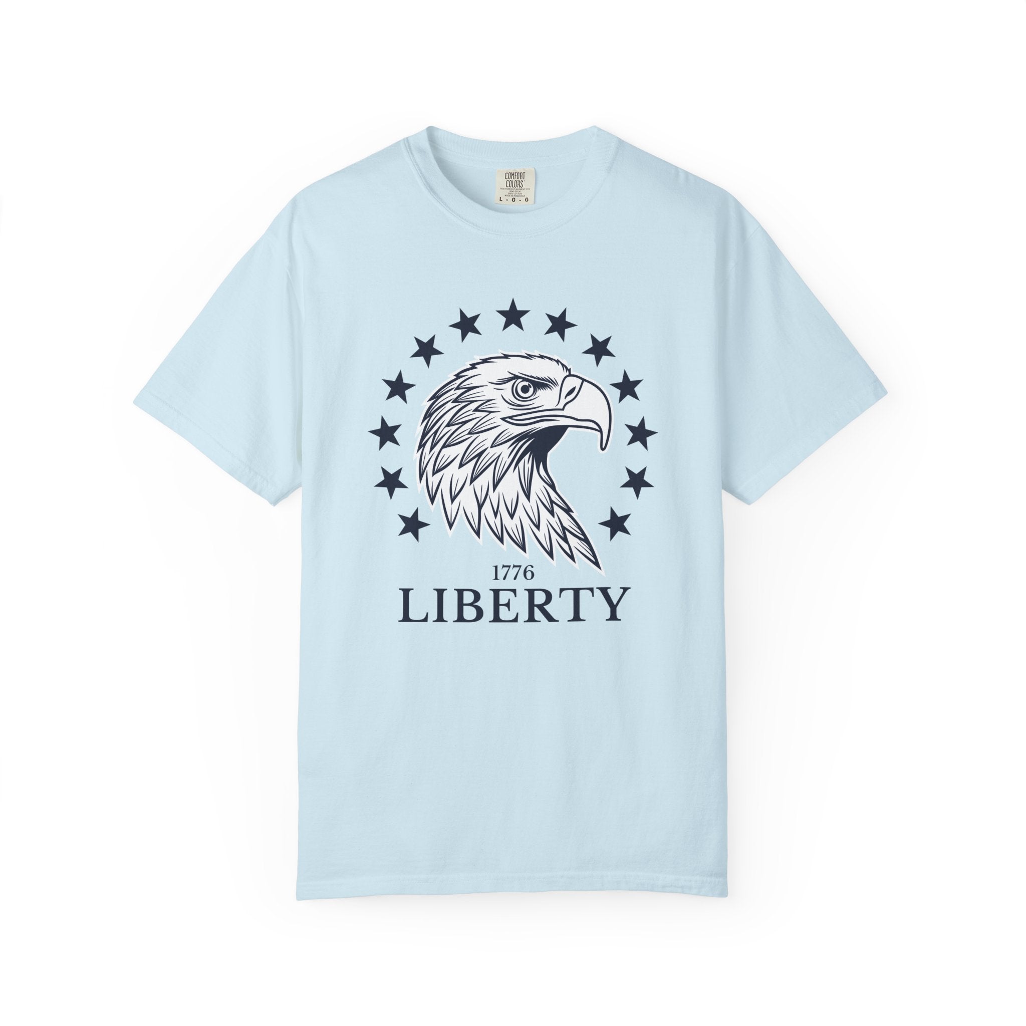 Liberty Graphic Eagle T-Shirt - Chambray / S
