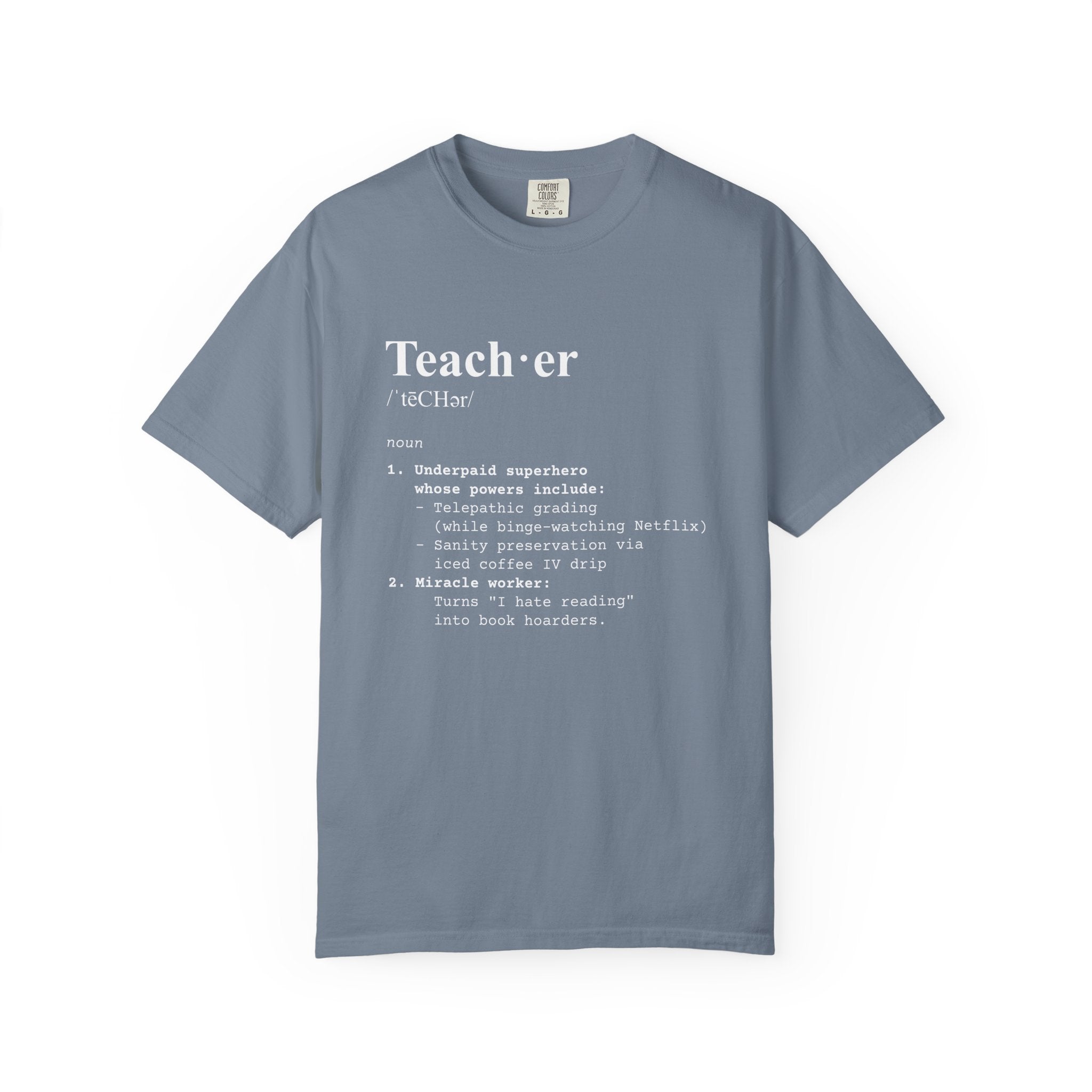Teacher Definition T-Shirt (V1) - Blue Jean / S - T-Shirt
