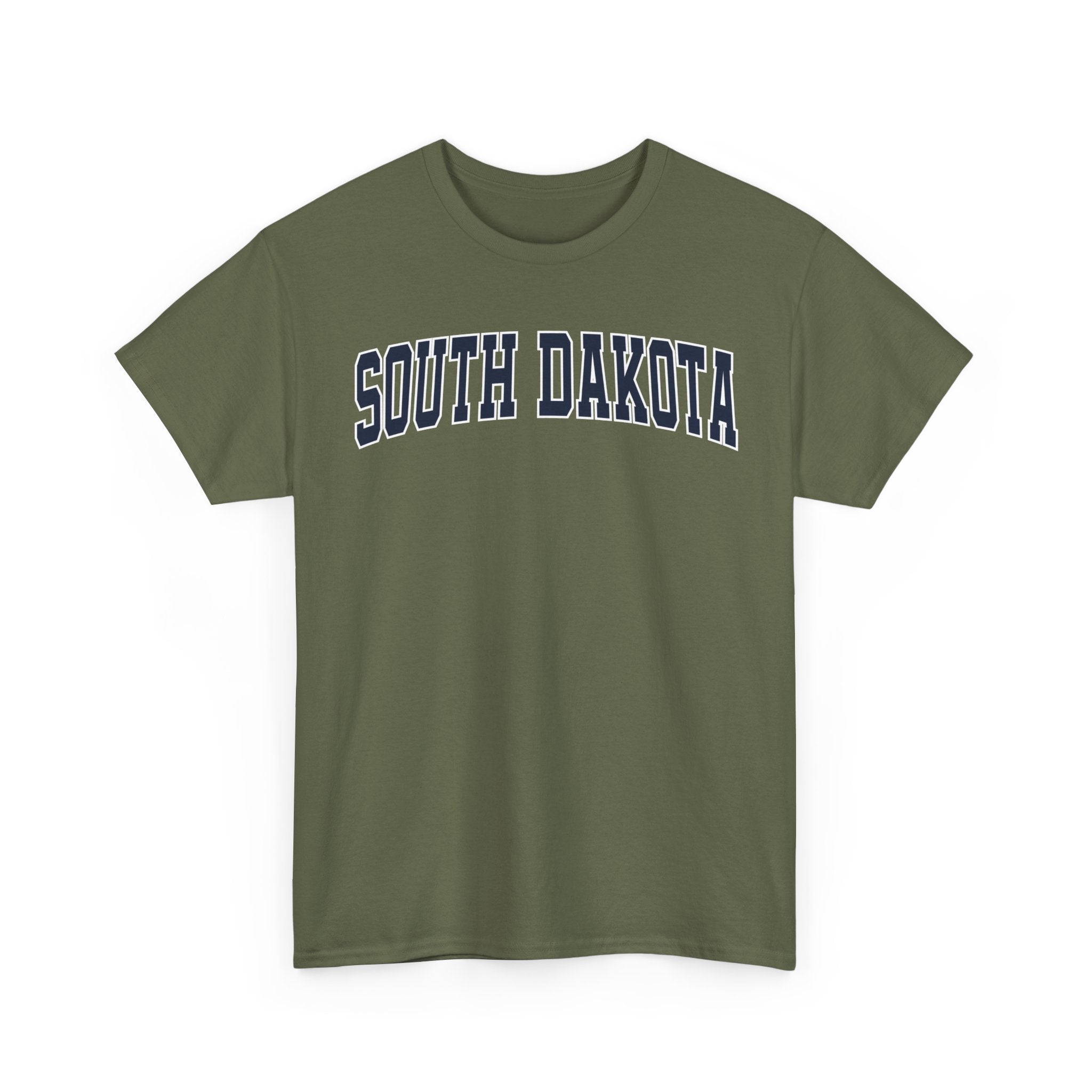 South Dakota Vintage Varsity Unisex T-shirt - Military Green / S - T-Shirt