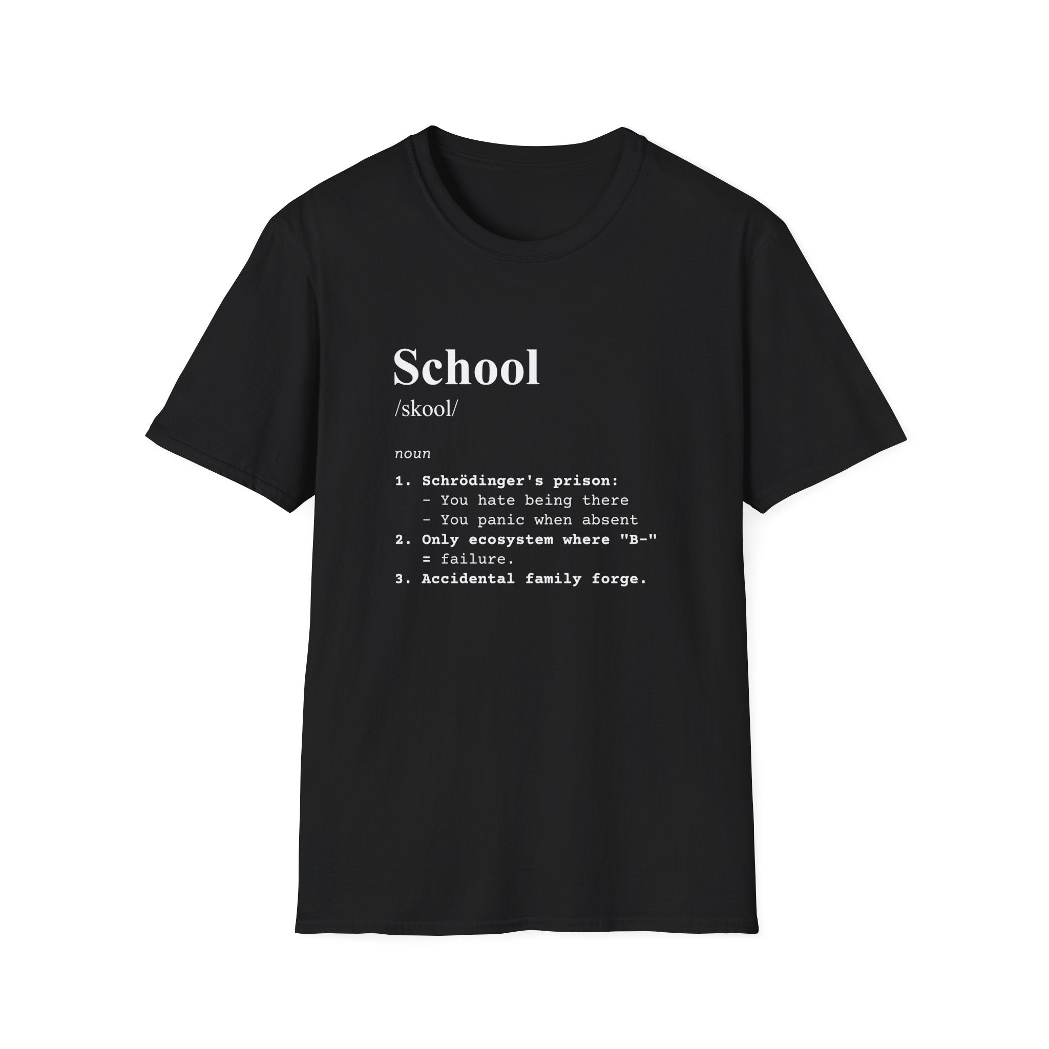 School Definition T-Shirt (V5) - Black / S - T-Shirt