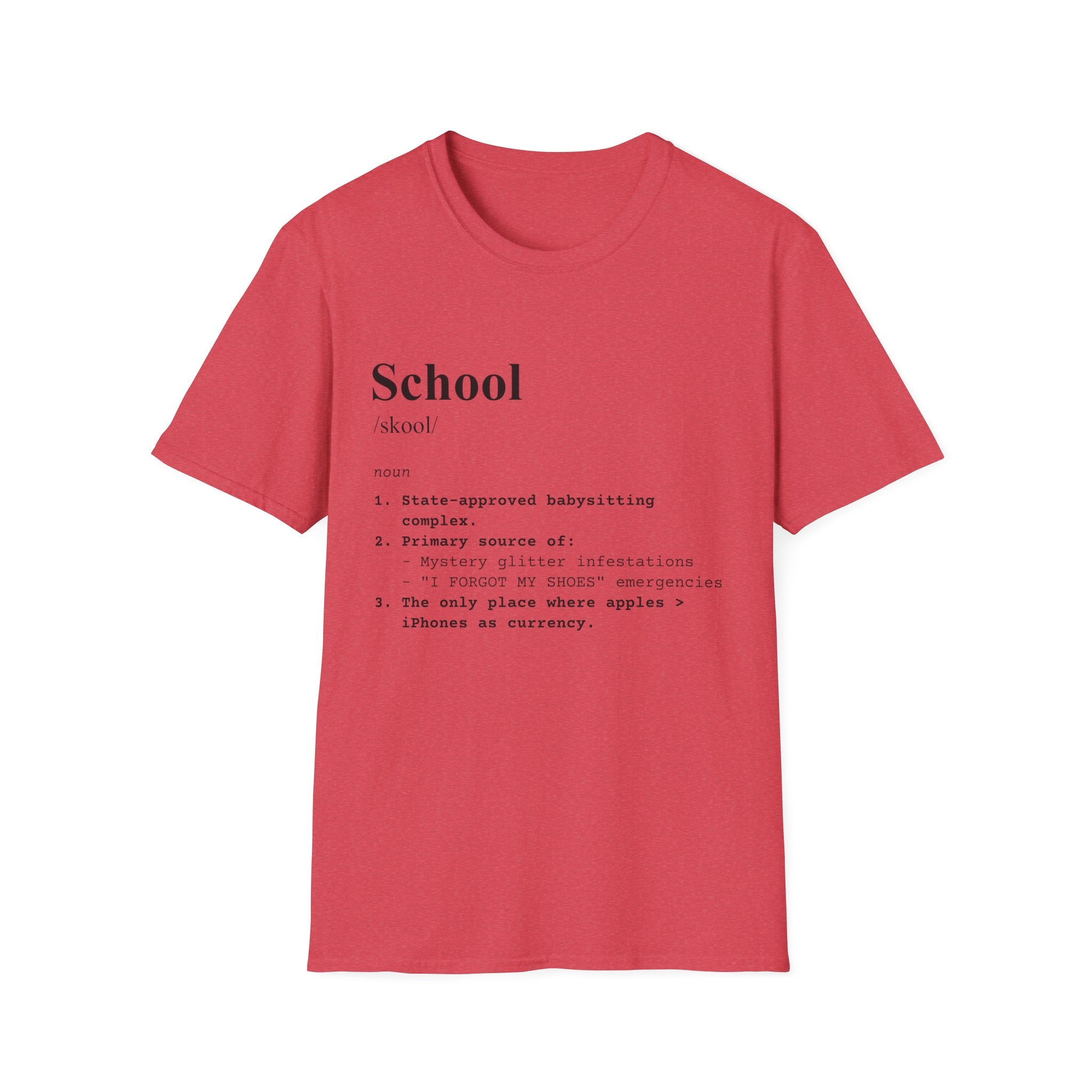 School Definition T-Shirt (V2) - Heather Red / S - T-Shirt