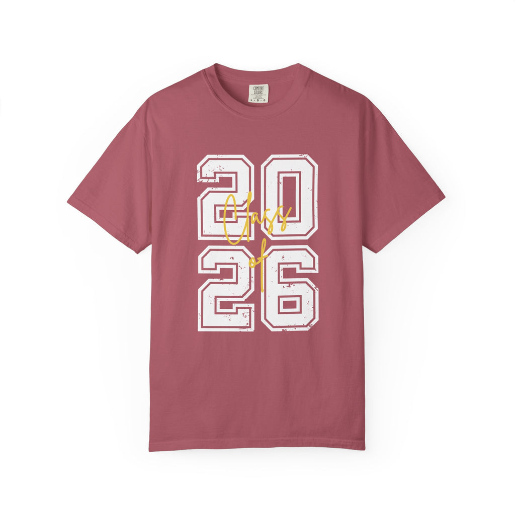 Class of 2026 T-Shirt — Graduation Senior Year Tee - Crimson / S - T-Shirt