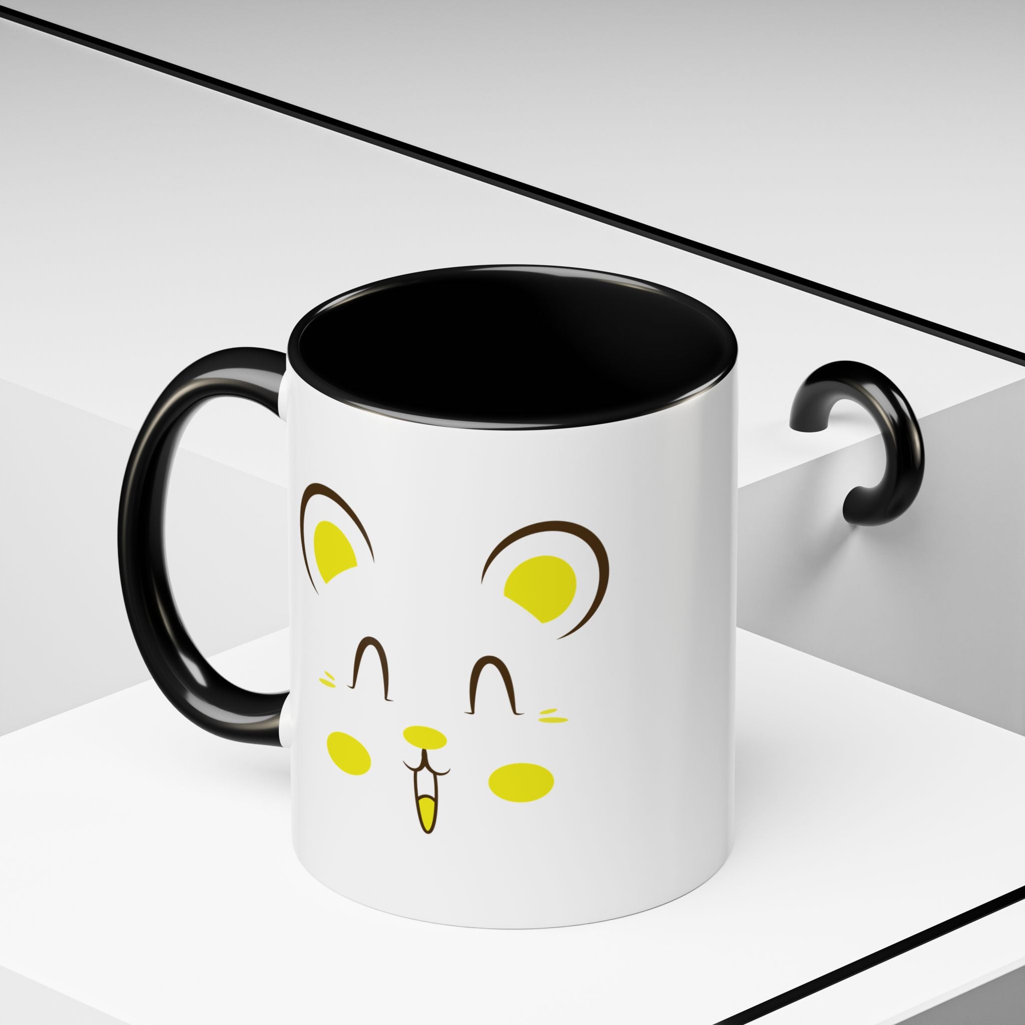 Cute Hamster Face Accent Coffee Mug