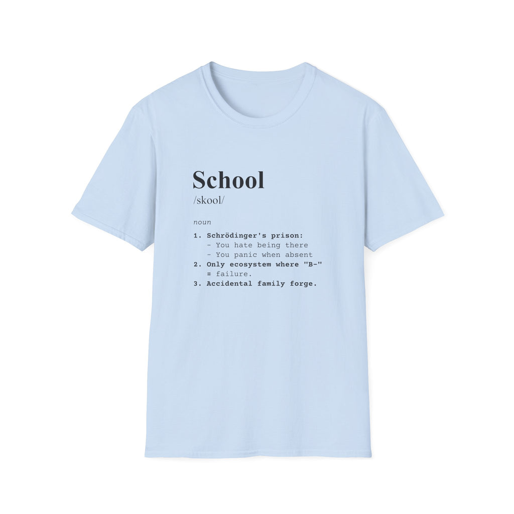 School Definition T-Shirt (V5) - Light Blue / S - T-Shirt