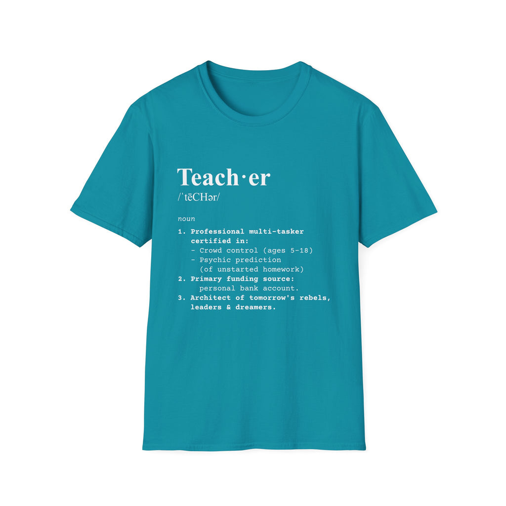 Teacher Definition T-Shirt (V2) - Tropical Blue / S - T-Shirt