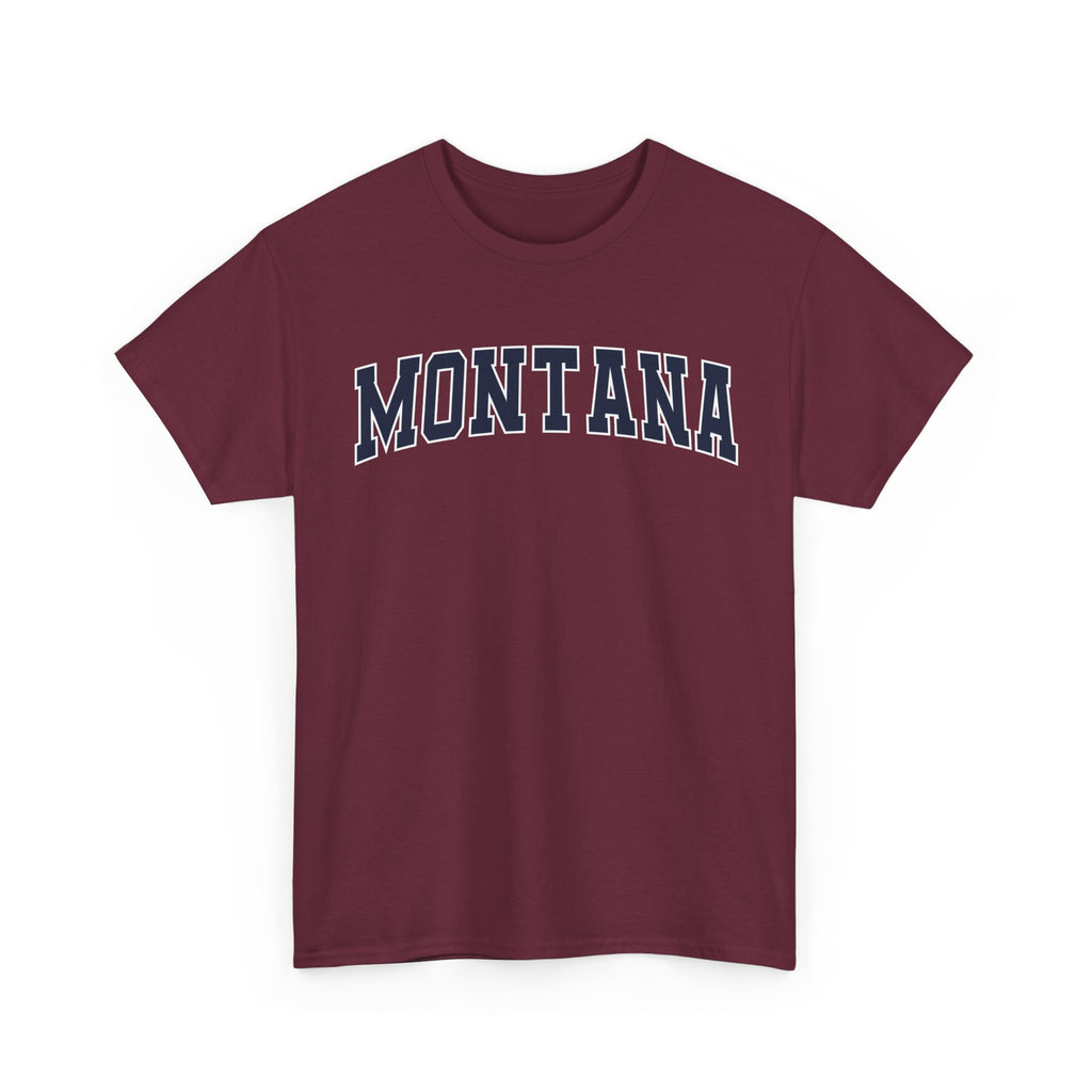Montana Vintage Varsity Unisex T-shirt - Maroon / S - T-Shirt