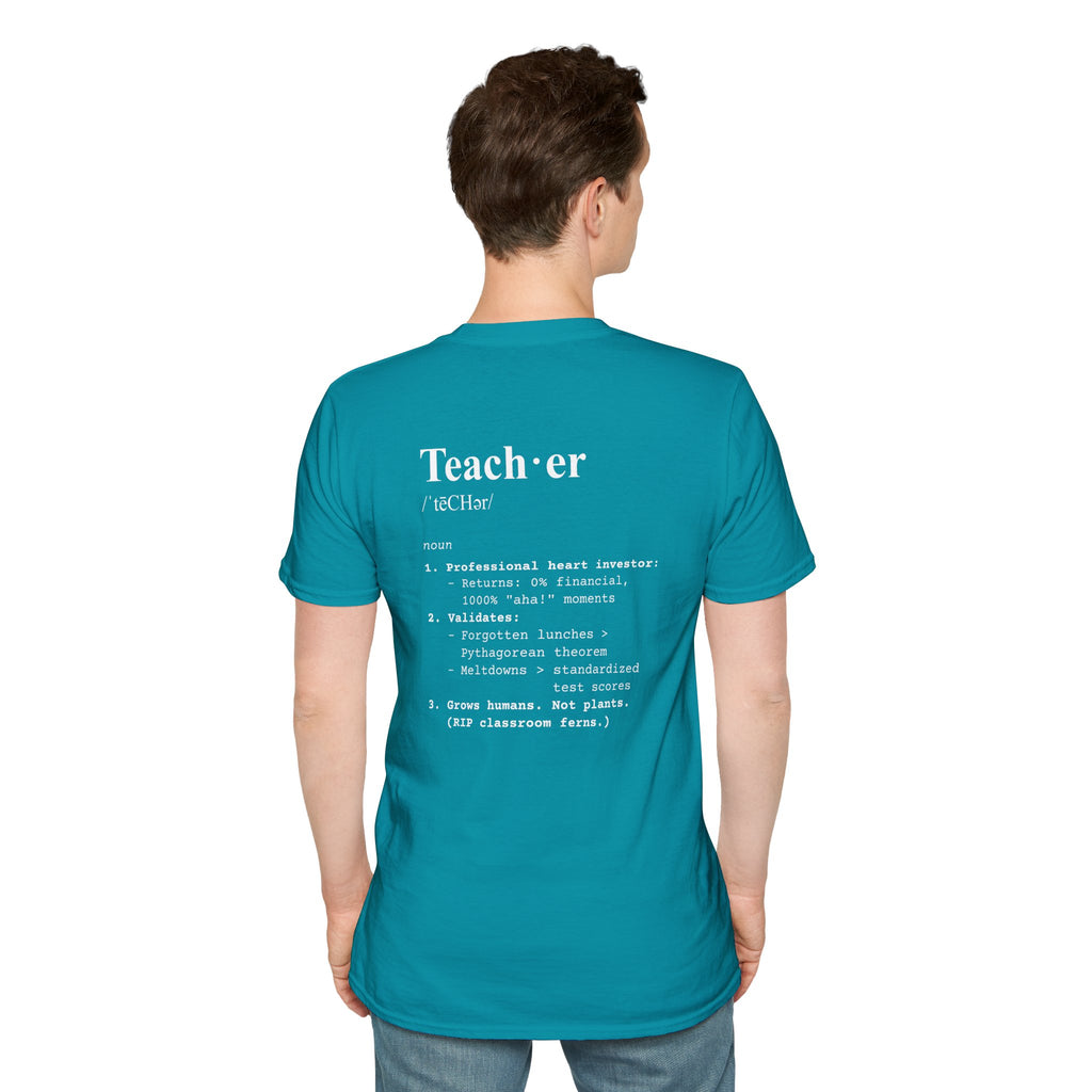 Teacher Definition T-Shirt (V4 - Back Print) - T-Shirt