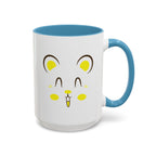 Cute Hamster Face Accent Coffee Mug