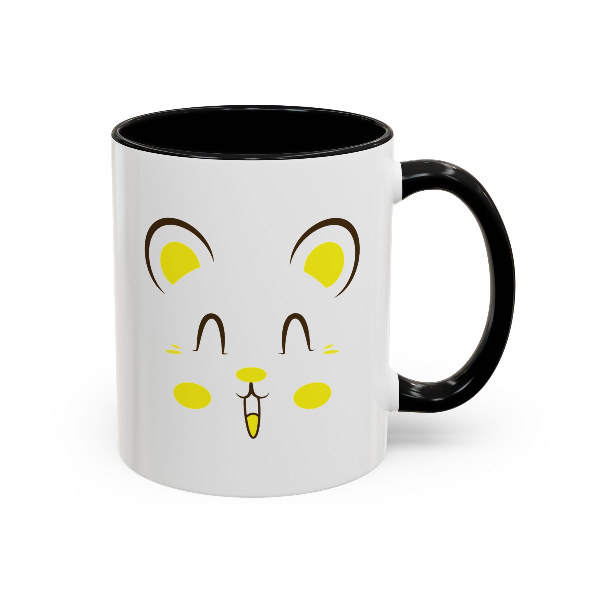 Cute Hamster Face Accent Coffee Mug