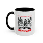 Stop the Genocide Accent Coffee Mug - 11oz / Black