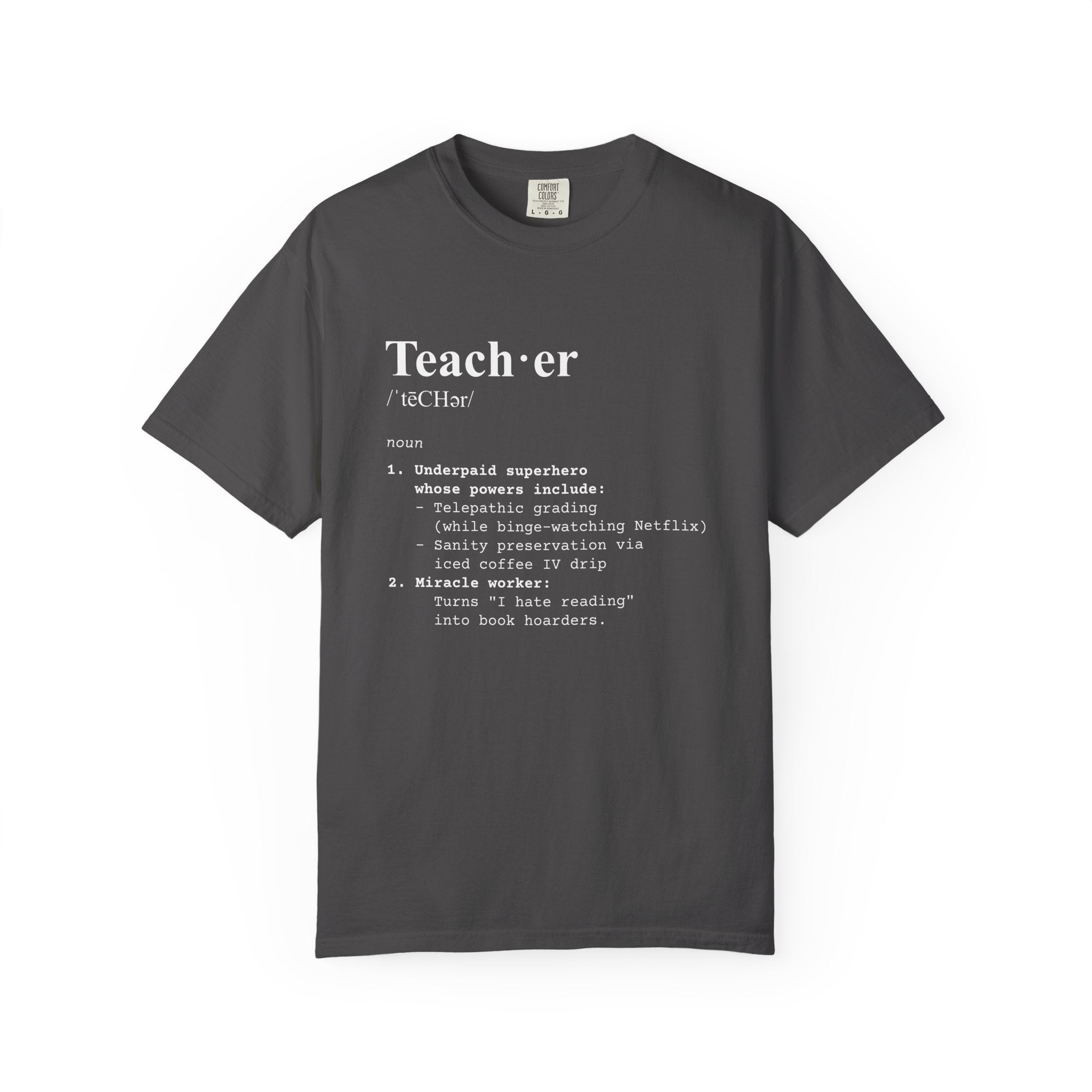 Teacher Definition T-Shirt (V1) - Graphite / S - T-Shirt
