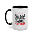 Stop the Genocide Accent Coffee Mug - 15oz / Black
