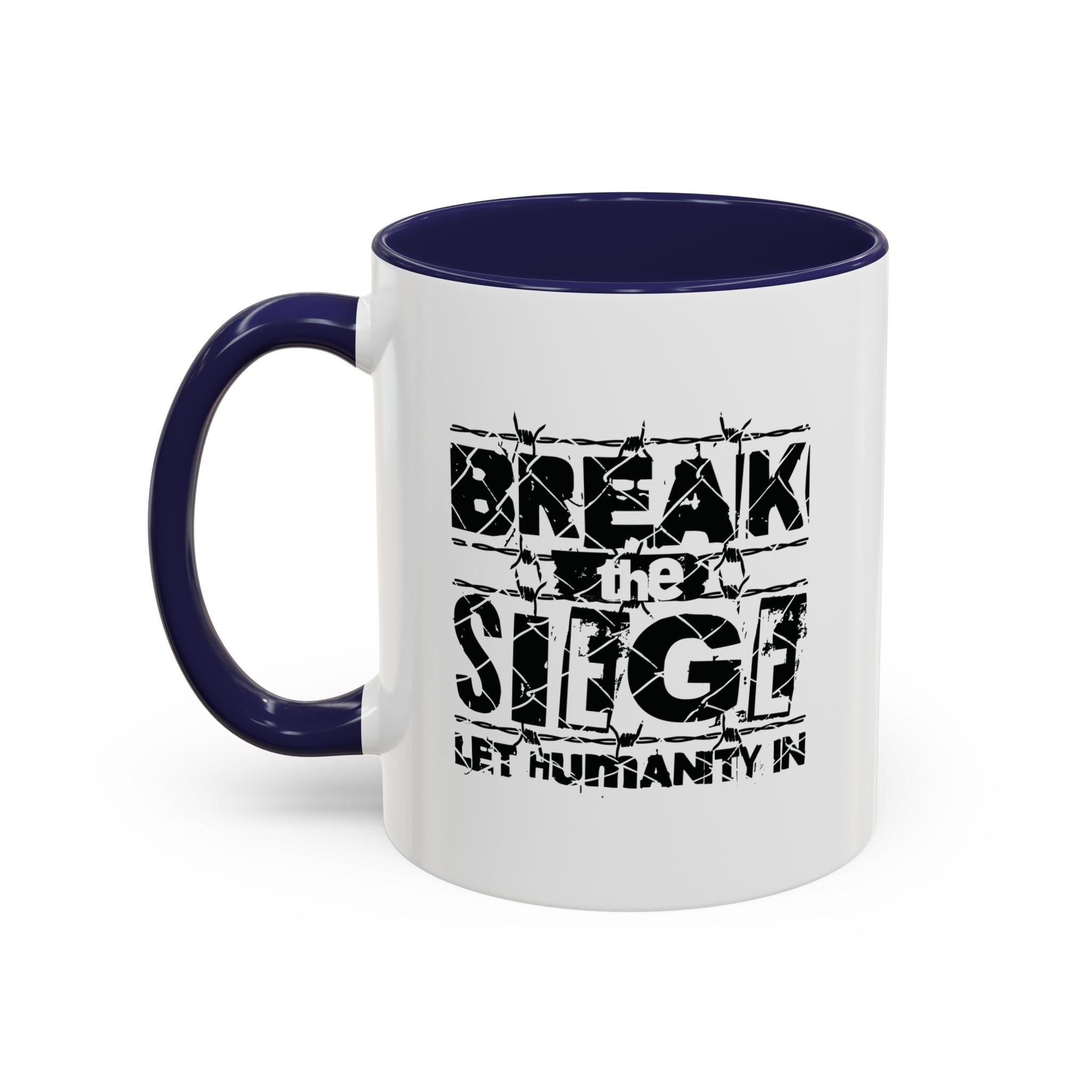 Break the Siege Accent Coffee Mug - 11oz / Navy
