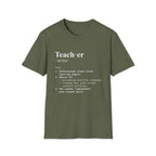 Teacher Definition T-Shirt (V3) - Military Green / S - T-Shirt